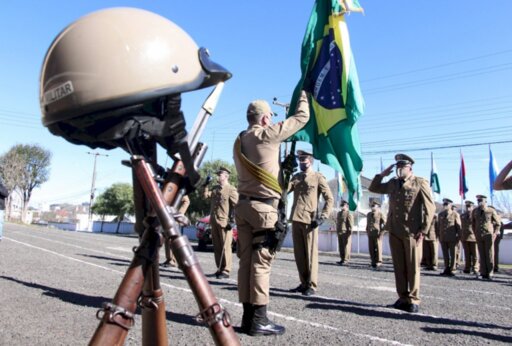 PM realiza primeira formatura presencial, em Lages, após início da pandemia